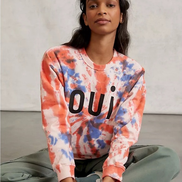 Clare V Tops - 💋 Clare V Tie-Dye Women's Sweatshirt
